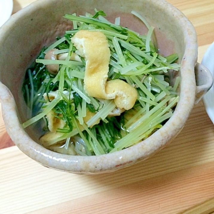 白だしで簡単に 水菜のさっと煮 レシピ 作り方 By きのこのみみ 楽天レシピ